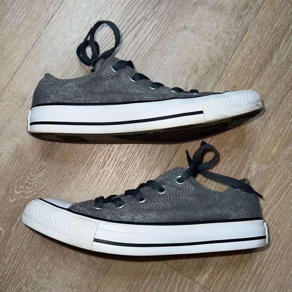 Converse All Star Chuck Taylor Low Top Sneakers, Gray Denim Color, Women’s US 6 - Picture 8 of 11